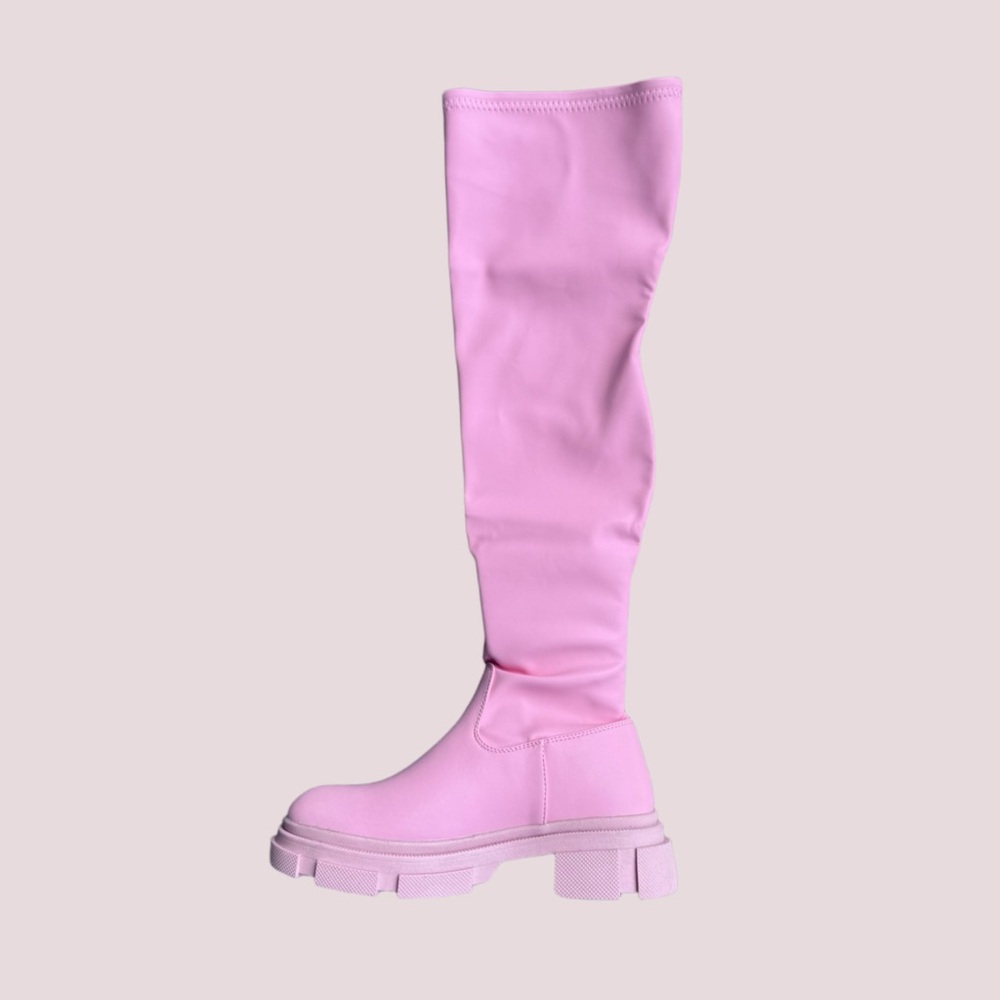 NWT Cape Robbin Pink Over-the-Knee Boots Sz 8 & 9 - Picture 6 of 8